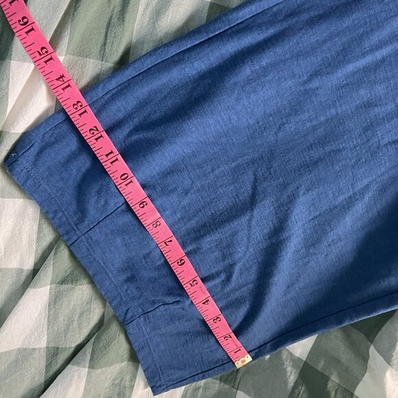 CutLoose Cut Loose Pants Womens XS Blue Linen Blend Cropped Barrel Leg - Picture 12 of 12